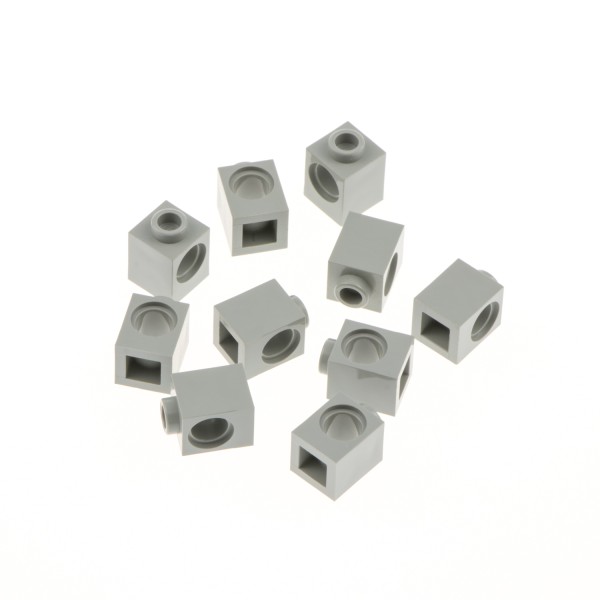10x Lego Technic Stein Lochbalken 1x1x1 alt-hell grau Pin Loch 654102 6541