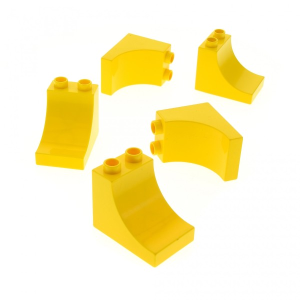 5 x Lego Duplo Dach Stein gelb 2x3x2 Kurve für Set 10602 10503 9540 10504 2301