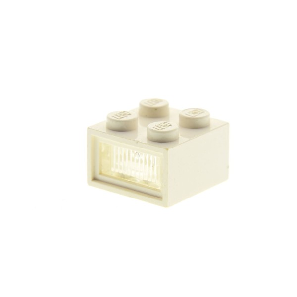 1 x Lego System Electric Licht Stein creme weiss 12V 2x2 mit 3 Kabel Löcher Scheibe geriffelt Scheinwerfer Lampe geprüft Set 5069 1140 7740 7861 08010bc01