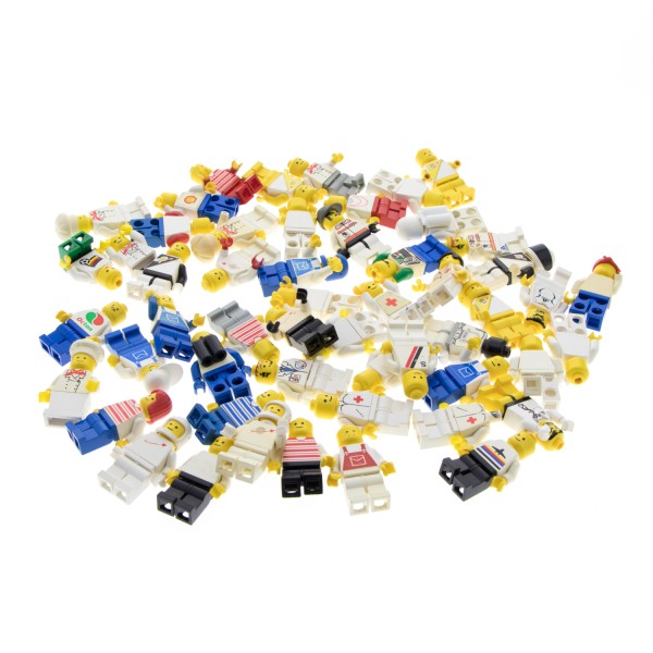 50x Lego Minifigur Set B-Ware beschädigt City weiß rot Arzt 970 981 983