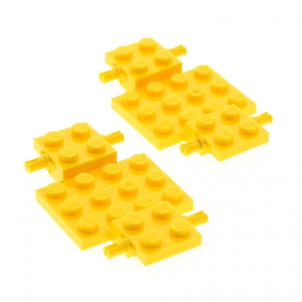 2x Lego Fahrgestell 4x7 2/3 gelb Auto LKW Unterbau Platte Chassis 68556 2441