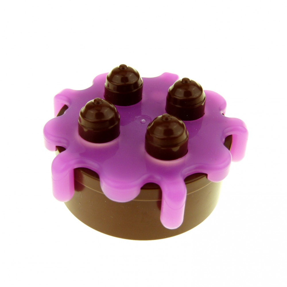 1x Lego Duplo Torte rosa pink braun Kuchen Küche Puppenhaus 31287c02