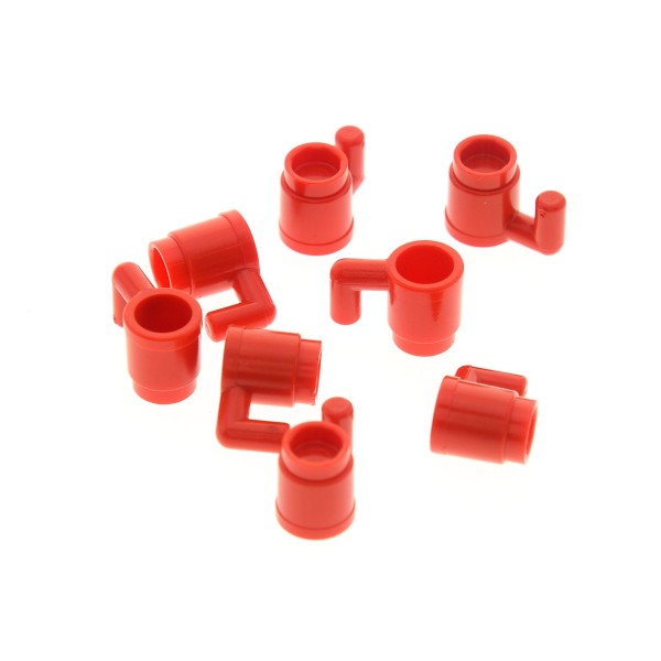 8 x Lego System Geschirr Tasse rot Becher Trink Gefäß Set 71006 75212 6398 389921 6264 28655 3899 