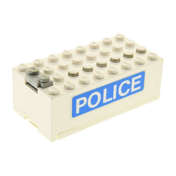 1x Lego Elektrik Batteriekasten 9V creme weiß Police geprüft 4761 4760c01pb07
