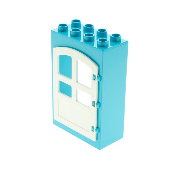 1x Lego Duplo Tür Rahmen azur blau 2x4x5 Türblatt weiß Haus 31023 6172356 92094