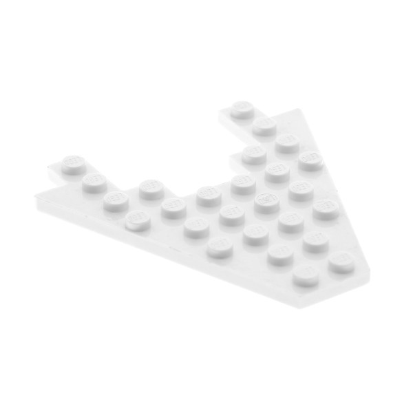 1x Lego Keil Bau Platte 8x8 weiß mit 3x4 Ausschnitt Bug Boot Schiff Space 6104