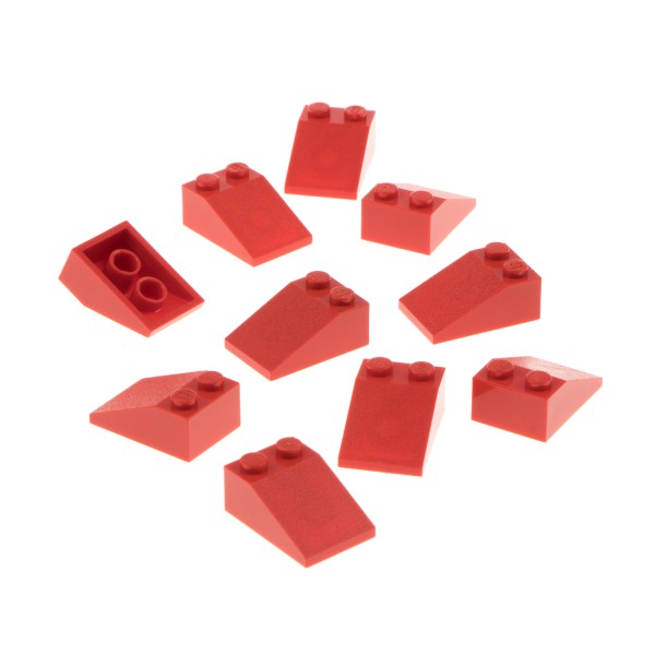 10x Lego Dachstein 33° 3x2 rot Dachziegel Schräg Stein 8157 75913 329821 3298