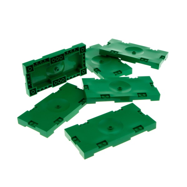 6x Lego Spielfeld 8x16 grün Fußball Rasen Loch für Halterung Sports Field 30489