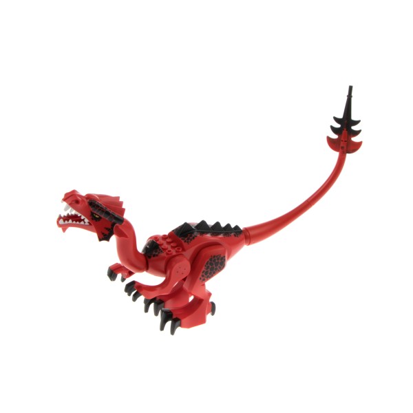 1x Lego Drachen rot Schwanzspitze schwarz 51874pb04 Dragon04 unvollständig