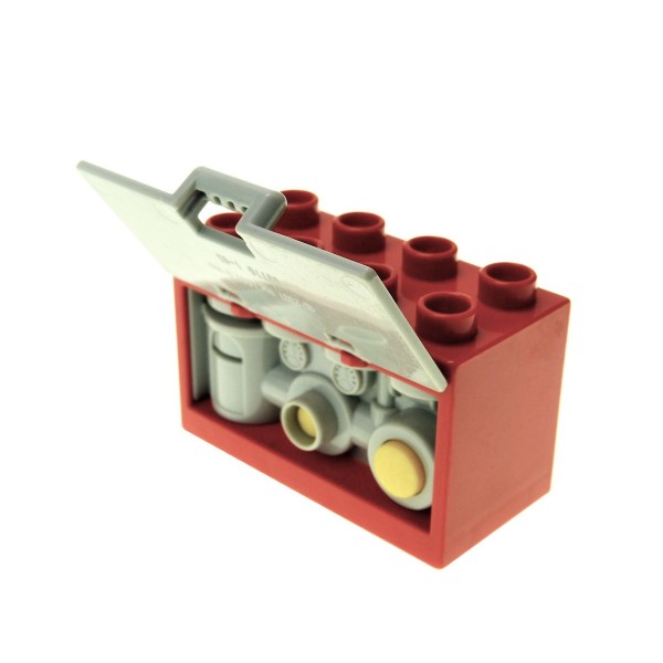 1x Lego Duplo Funktion Stein rot 2x4x2 Tank Pump Geräusch geprüft 60775 61088c01