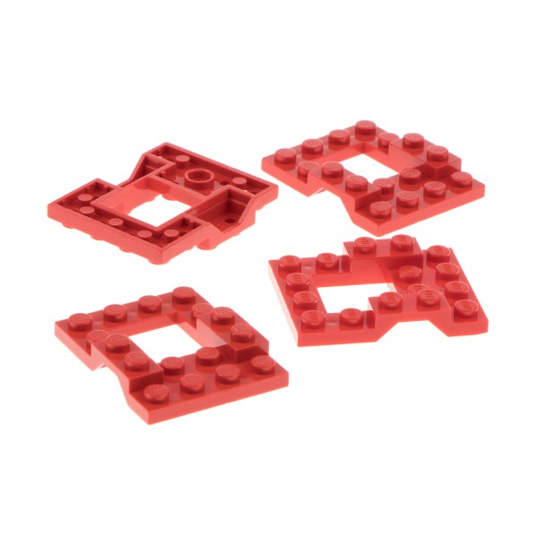 4x Lego Fahrzeug Rahmen 4x5 rot Auto Fahrgestell Radkasten 4261132 4211