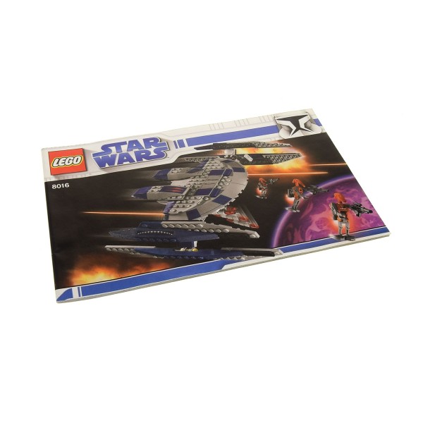 1 x Lego System Bauanleitung A5 für Star Wars Clone Wars Hyena Droid Bomber 8016