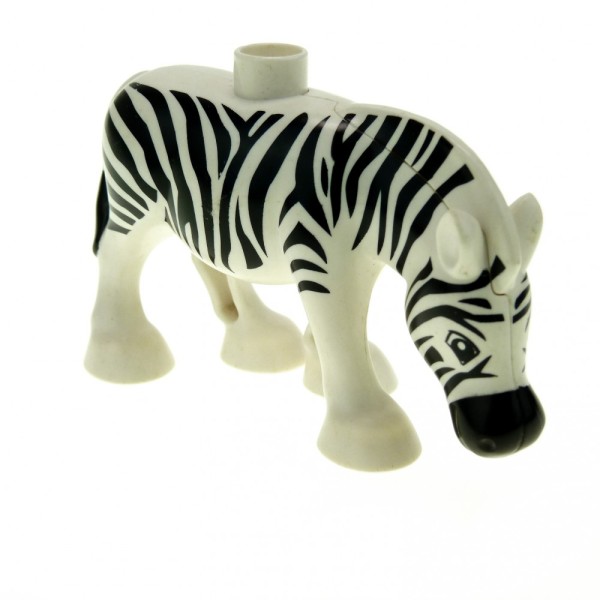1x Lego Duplo Tier Zebra B-Ware abgenutzt weiß schwarz Pferd 4569321 bb0794pb01