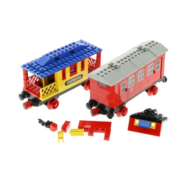 1x Lego Set Eisenbahn Western Passagier Zug Waggon 164 726 rot unvollständig