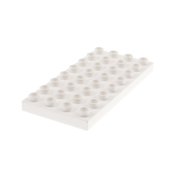 1x Lego Duplo Bau Platte B-Ware abgenutzt 4x8 weiß Basic 20820 10199 4672