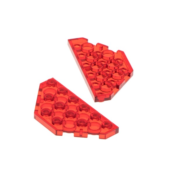 2x Lego Flügel Platte transparent rot 3x6 Ecke Trapez Set 6894 4788 6972 2419
