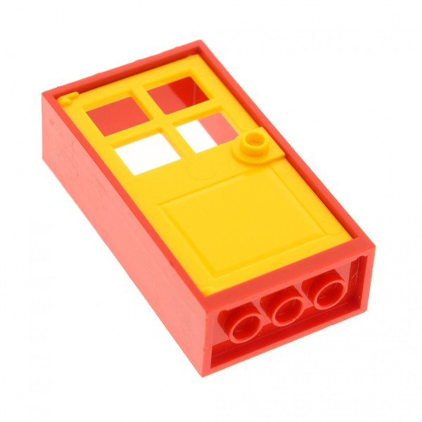 1x Lego Tür Rahmen 2x4x6 rot Türblatt gelb Haus 4528550 60623 4528139 60599