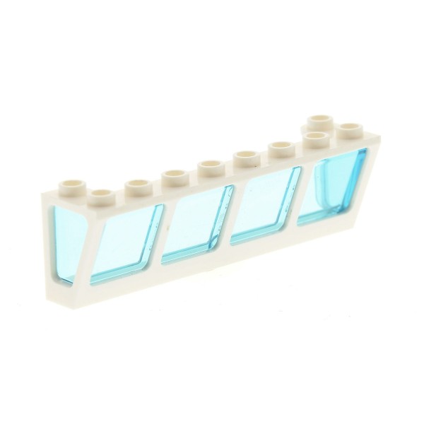 1x Lego Fenster Rahmen 2x8x2 weiß Scheibe transparent hell blau Schiff 89648c02