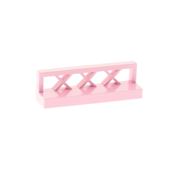1 x Lego System Zaun hell rosa pink 1 x 4 x 1 Gatter Gitter Zäune Paradisa Belville 3633