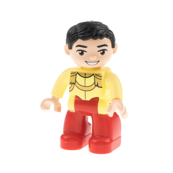 1x Lego Duplo Figur Mann rot gelb Prinz Charming Cinderella's Schloss 47394pb150