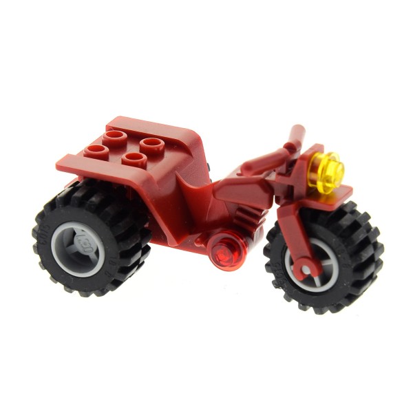 1 x Lego System Motorrad Trike dunkel rot Rad Felge neu-hell grau Chassis Fahrzeug Bike Tricycle 7298 4285961 30187c07