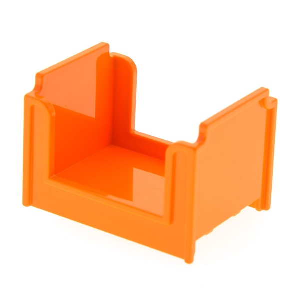 1x Lego Duplo Möbel Stock Bett B-Ware abgenutzt orange Schlafzimmer Haus 4886