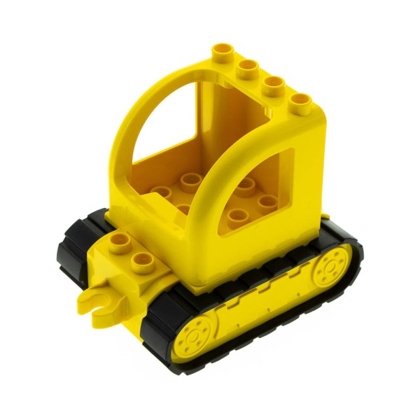 1x Lego Duplo Bau Fahrzeug Planierraupe mit Kabine Aufsatz gelb 24179 25600c01