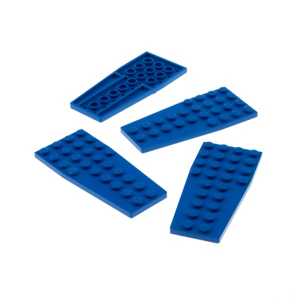 4x Lego Keil Bau Platte 4x9 blau Flügel Tragfläche Set 9287 4055 241323 2413