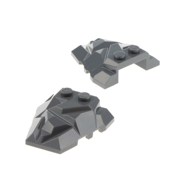 2x Lego Dach Stein 4x4x1 neu-dunkel grau Keil schräg Felsen 29383 29383 64867