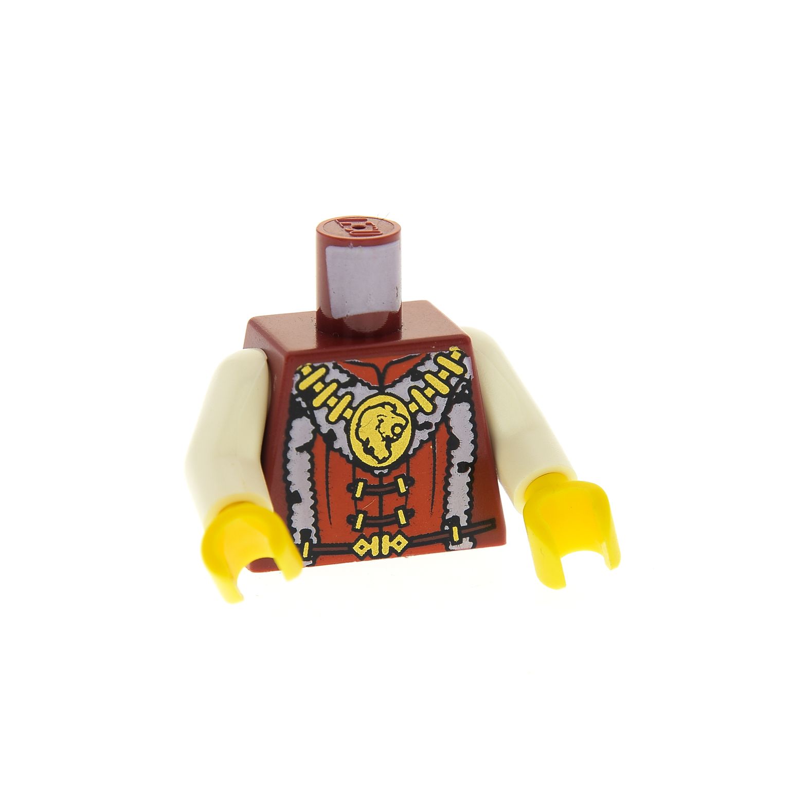 1 x Lego Figur Castle Kingdoms Prinz Torso Fell Löwen Kopf cas470 973pb0697c01 
