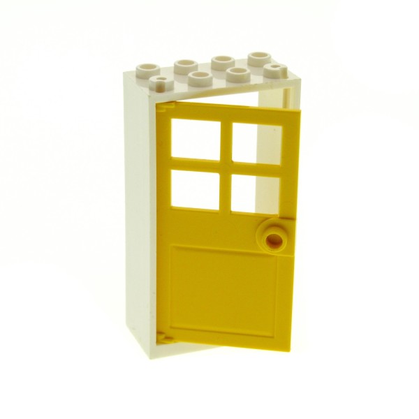 1x Lego Tür Rahmen weiß 2x4x6 Tür Blatt gelb 1x4x6 Haus 60623 60599