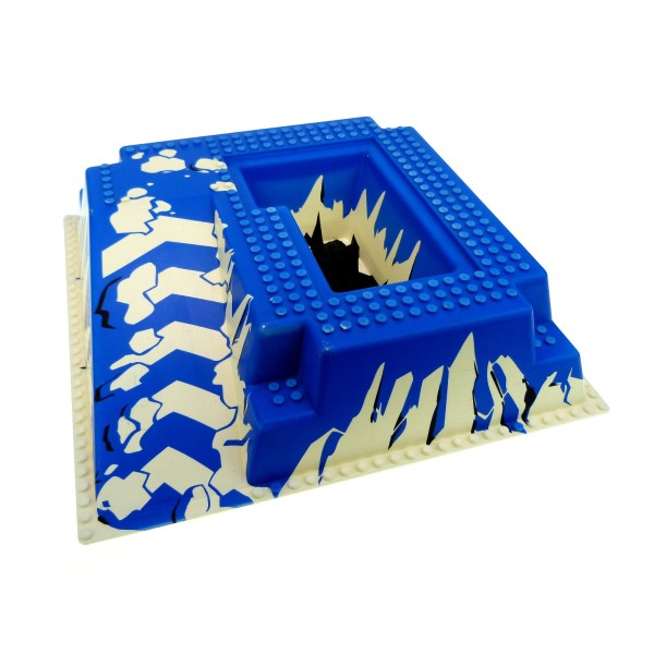 1x Lego 3D Bau Platte 32x32x6 Rampe weiß blau Eis Wasser Ice Planet 6983 2552px1