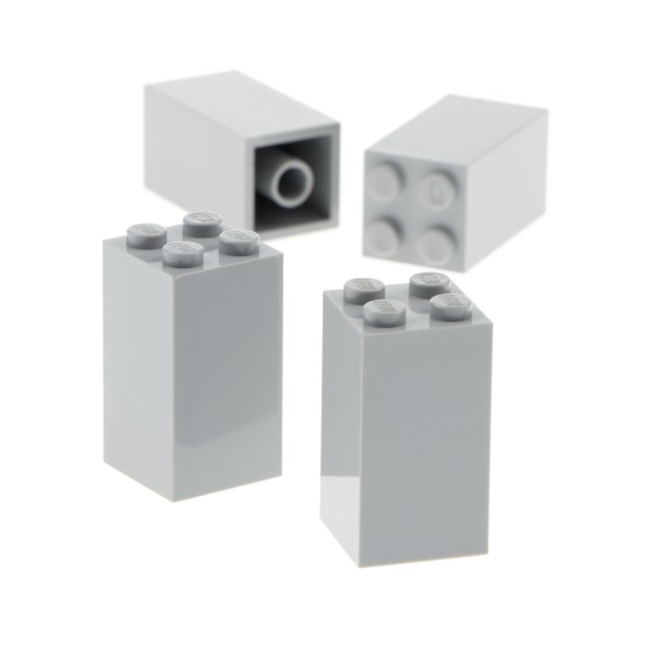 4x Lego Bau Stein 2x2x3 neu-hell grau hoch Säule Stütze Pfeiler 4211650 30145