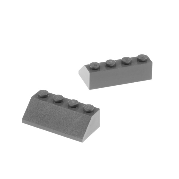 2x Lego Dachstein 45° 2x4 neu-dunkel grau Dachziegel schräg Steine 4211127 3037