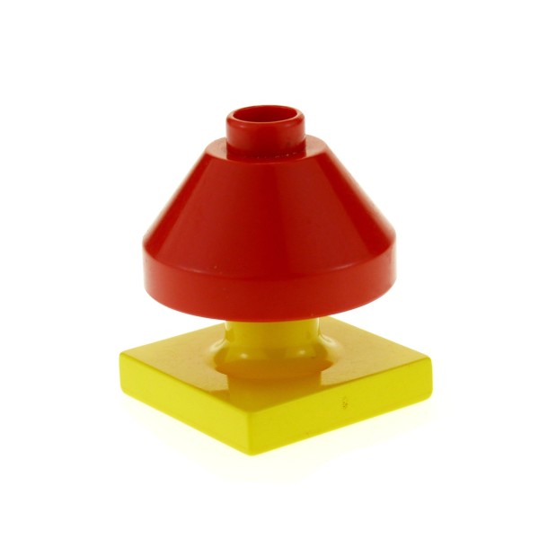 1x Lego Duplo Möbel Lampe rot gelb 2x2x1 klein Licht Haus DupCone2 4612898 4375