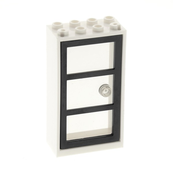 1x Lego Tür Rahmen 2x4x6 weiß Türblatt 1x4x6 transparent schwarz 60797 60599