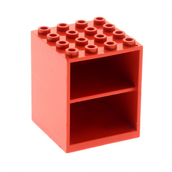 1x Lego Schrank rot 4x4x4 Regal Puppenhaus Schule Homemaker Set 291 294 268 837