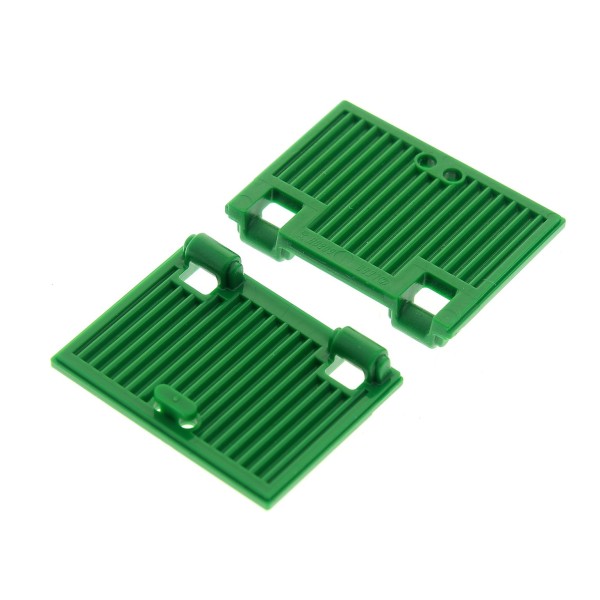 2x Lego Tür Blatt 1x2x3 grün Scharnier mit Griff Tor Fenster 4552353 60800a