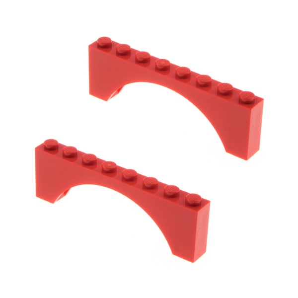 2x Lego Bogenstein 1x8x2 rot Bögen rund Brücke Burg Tor Schloss 4249187 3308