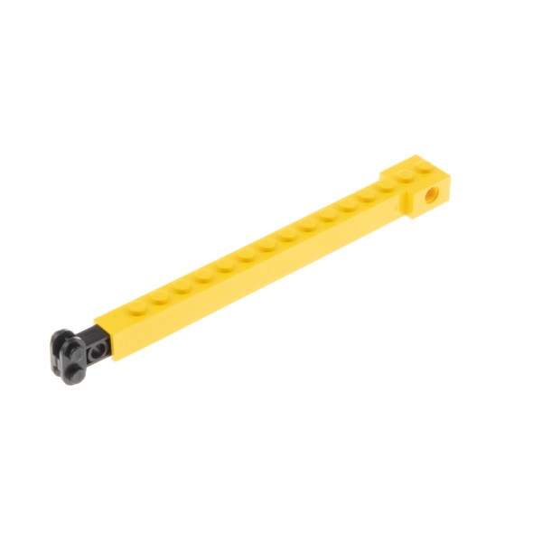 1x Lego Kran Arm gelb 16L mit Innenteil schwarz Baustelle 235126 2351 2350a