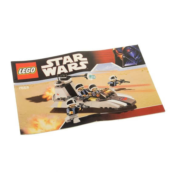 1 x Lego System Bauanleitung A5 für Star Wars Other Rebel Scout Speeder 7668