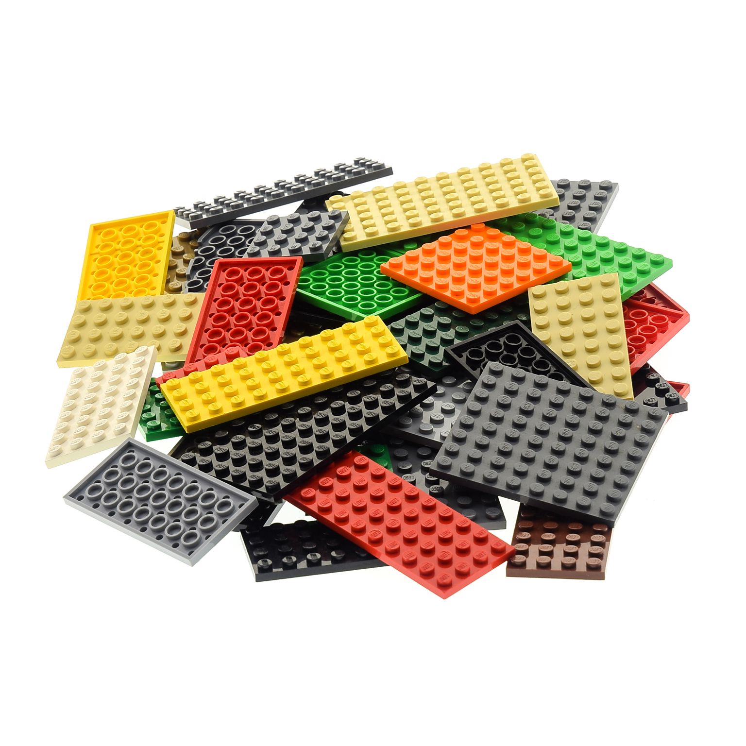 Lego 200 x platte Platten grau Bauplatte kg kilo kiloware grosse 1x  und 2x @70