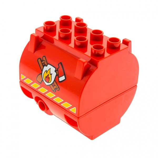 1x Lego Duplo Aufsatz rot Container Feuerwehr Logo Lösch Tank 59559 59684pb03