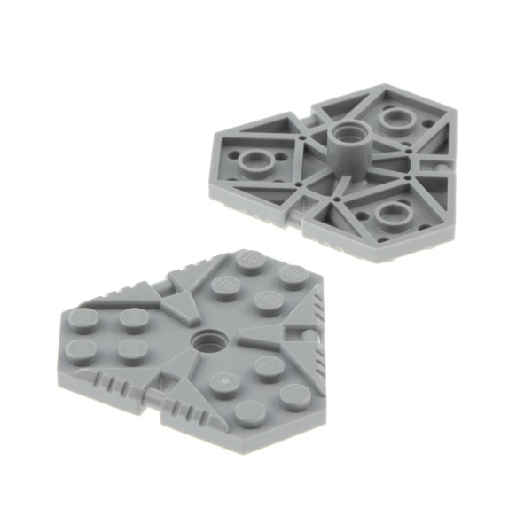 2x Lego Bau Platte modifiziert 6x6 Sechseck NEXO KNIGHTS Schild 6173203 27255