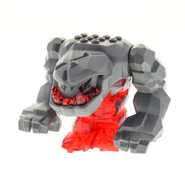 1x Lego Figur Power Miners Rock Stein Monster Tremorox rot grau 8964 8708 pm016