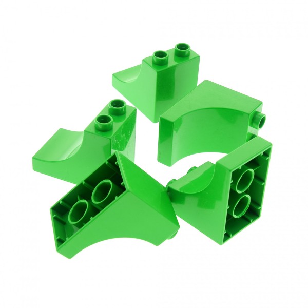5 x Lego Duplo Dach Stein bright green hell grün 2x3x2 Kurve für Set 3353 10510 9090 10584 45012 2301