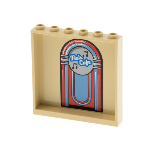1x Lego Paneele beige 1x6x5 Sticker innen Jukebox Flos Cafe Set 8487 59349pb028
