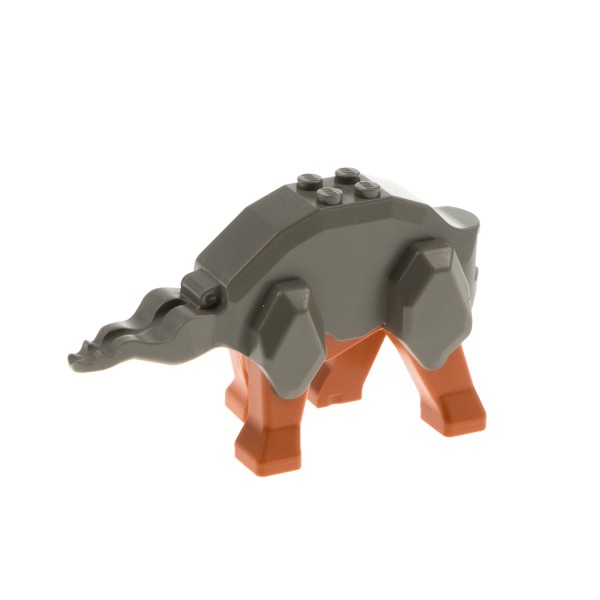 1x Lego Tier Körper Dinosaurier Triceratops grau orange Tricera03 bb0905c01