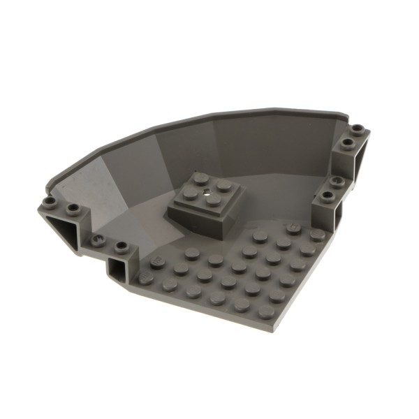 1x Lego Panele 10x10x2 alt-dunkel grau Ecke Viertel rund Boden Platte 30201