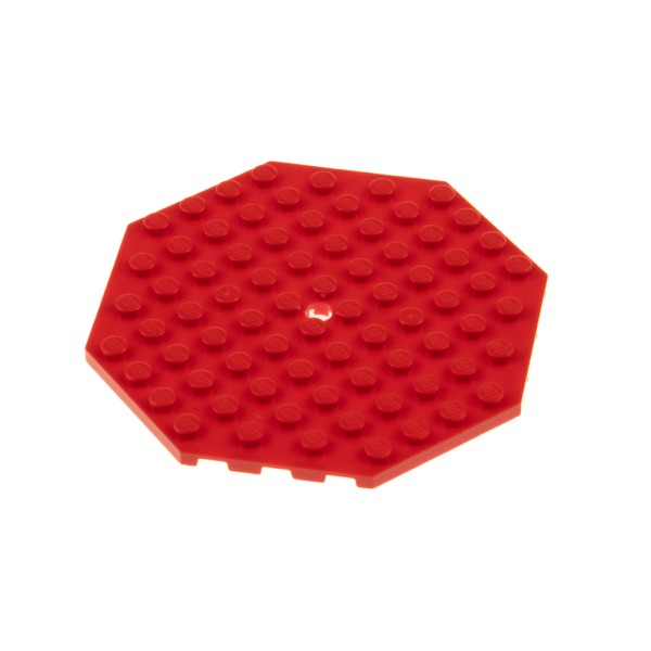 1x Lego Bau Platte modifiziert 10x10 rot Achteck Oktagon 70323 6126960 89523